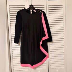 Ted Baker Black Dress with Pink Trim